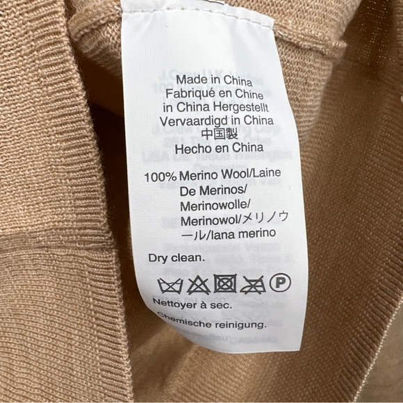 J CREW Camel & Pink Sequin Flower Jackie Cardigan Sweater - AE171 - Sz XS - Picture 7 of 10